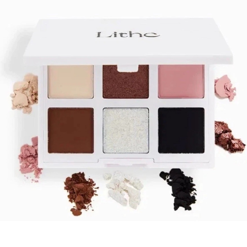 Lithe-Eyeshadow Palette - Cream, Brown, Pink, Black, Silver